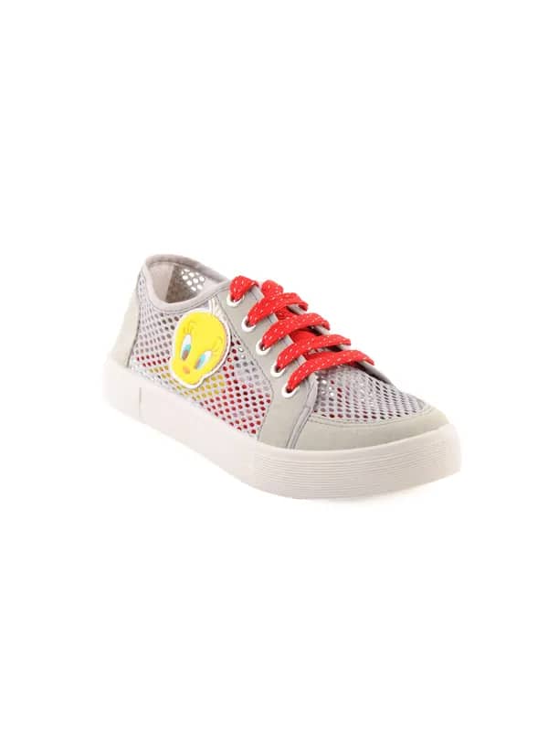 Warner Bros Kids Girls TW Net Face Canvas Grey Casual Shoes