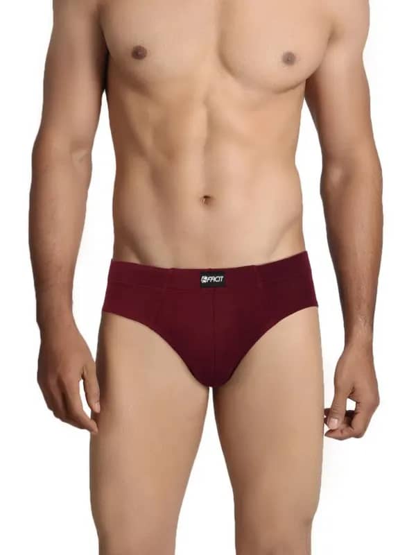 Facit Men Maroon Comfort Briefs
