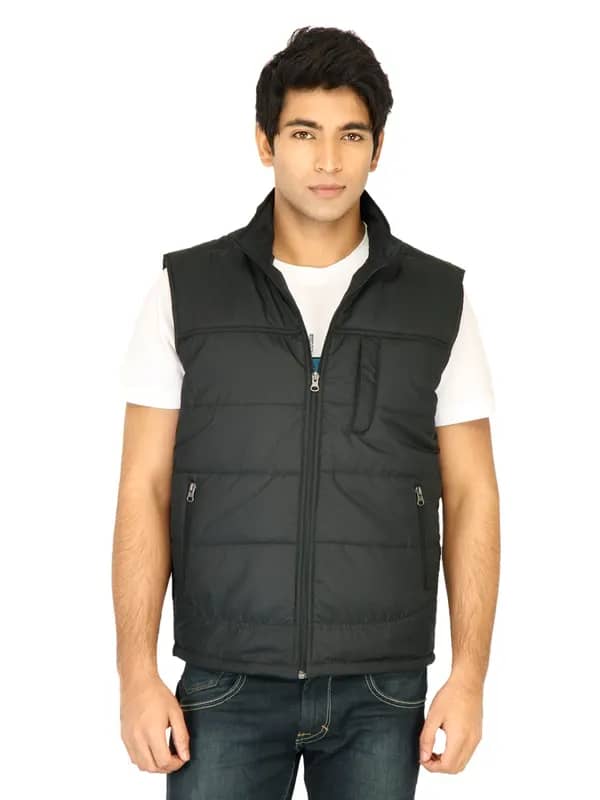 Turtle Solid Men Black Jacket