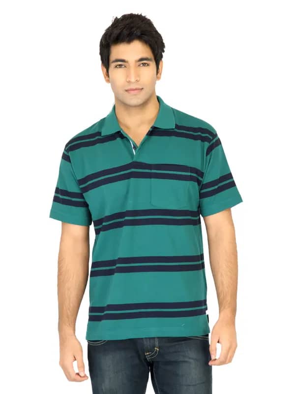 Turtle Stripes Men Green TShirt