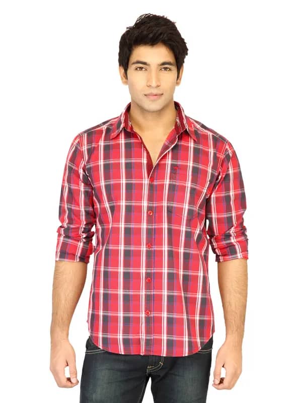 Highlander Men Check Red Shirt