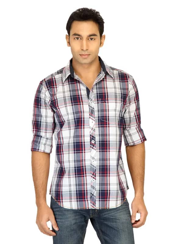 Highlander Men Check Blue Shirt