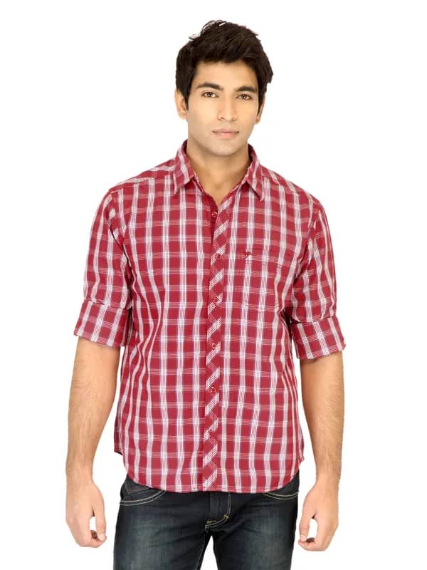 Highlander Men Check Red Shirt
