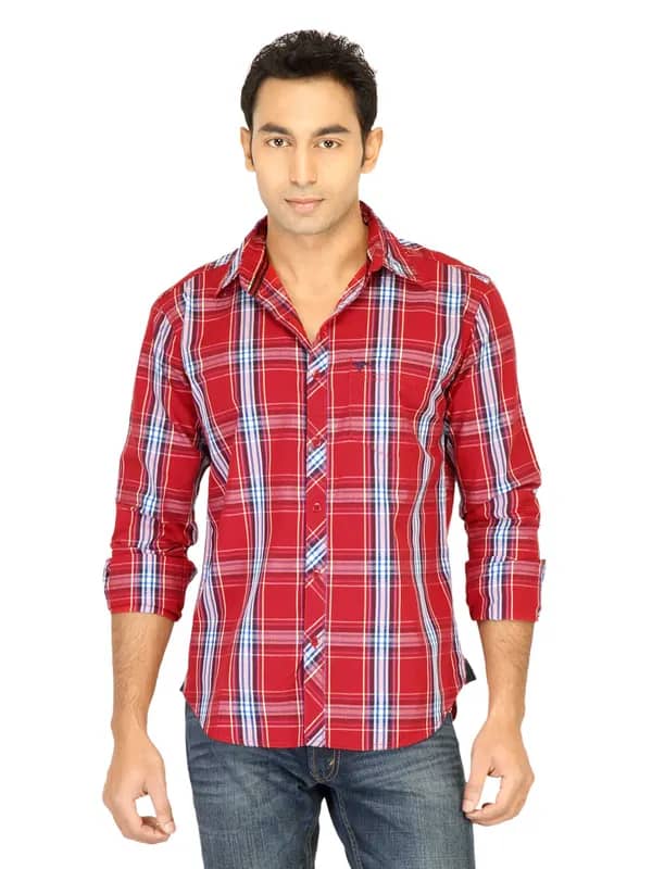 Highlander Men Check Red Shirt