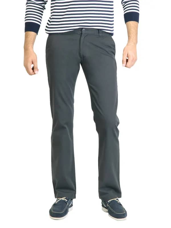 Highlander Men Solid Grey Trouser