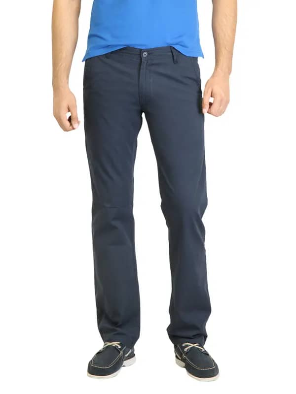 Highlander Men Solid Blue Trouser