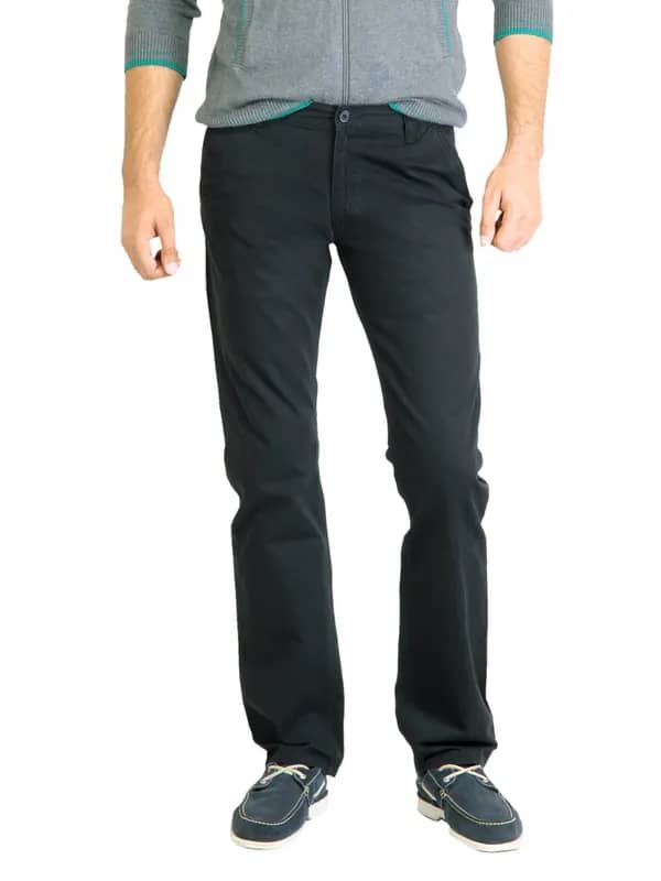 Highlander Men Solid Black Trouser