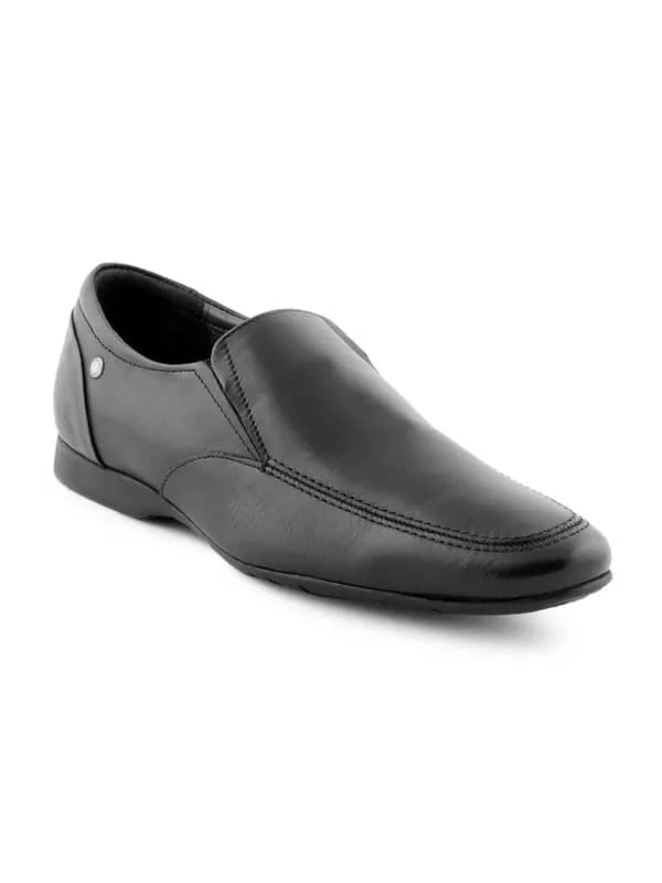 Enroute Men Leather Black Formal Shoes