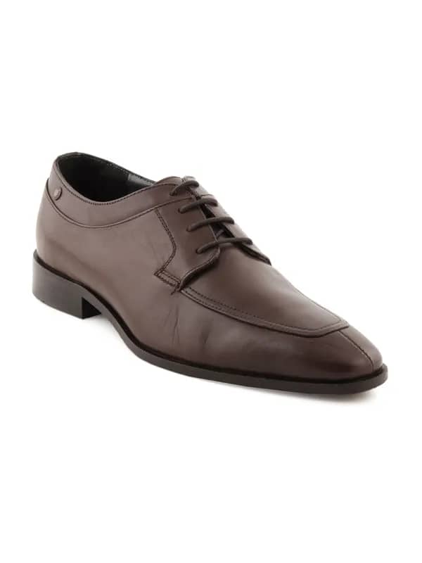 Enroute Men Leather Brown Formal Shoes