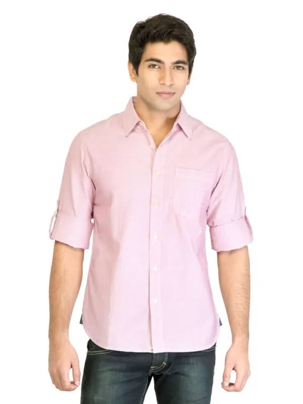 Levis Men Red & White Striped Shirt