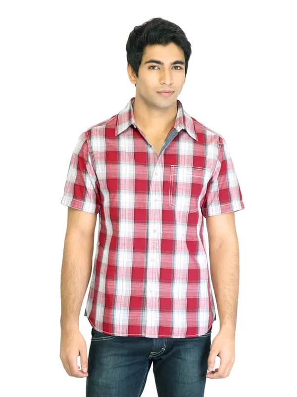 Levis Men Check Red Shirts