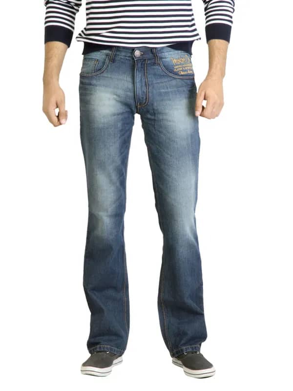 Locomotive Men Washed Blue Jeans