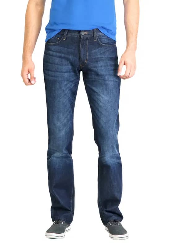 Locomotive Men Washed Blue Jeans