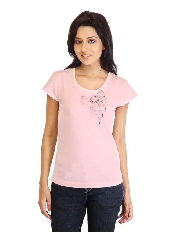 Tokyo Talkies Women Printed PinkTop