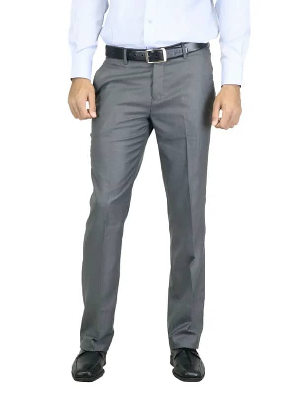 Genesis Men Stripes Grey Trouser