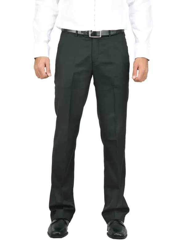 Genesis Men Stripes Black Trousers