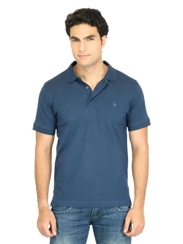 Facit Men Polo Tee Navy Blue Tshirt