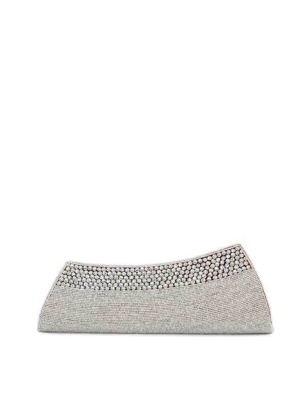 Spice Art Women Beads White Clutch