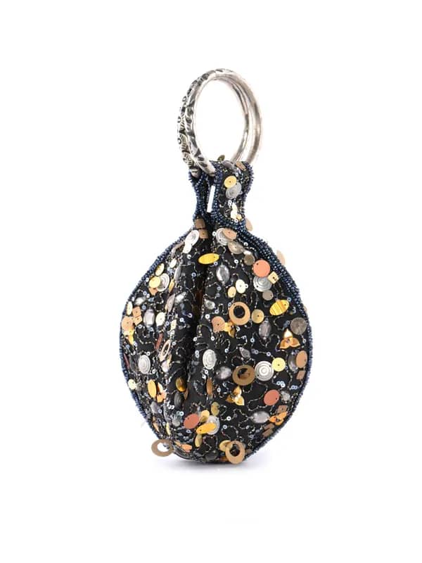 Spice Art Women Antique Black Potli