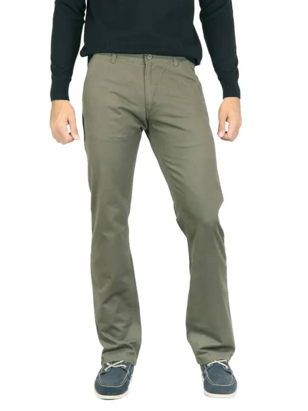 Highlander Men Solid Olive Trouser