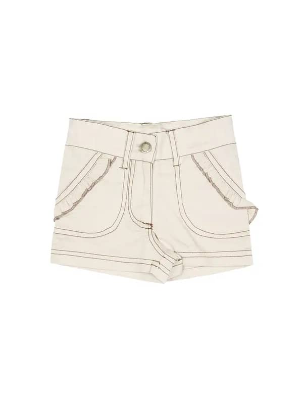 ANT Kids Girls Solid Beige Short