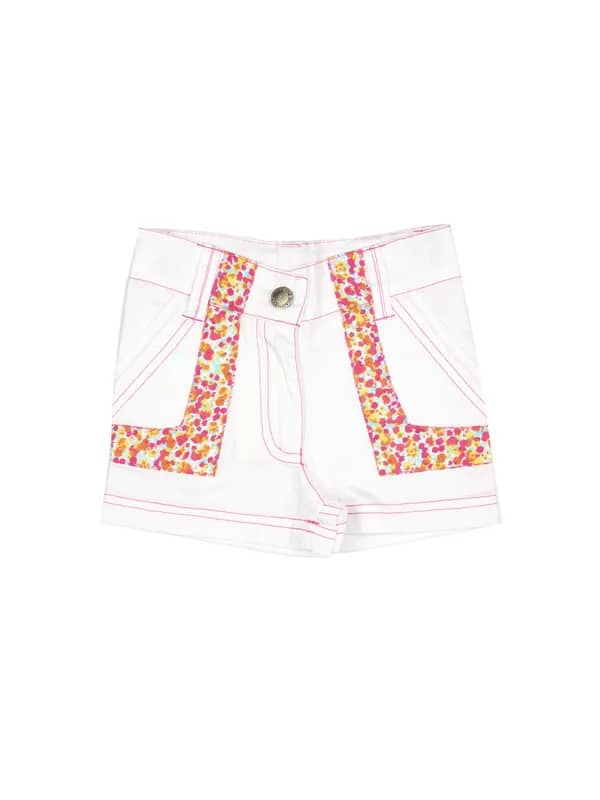 ANT Kids Girls Solid White Short