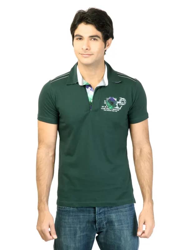 Status Quo Men Green Polo Tshirt