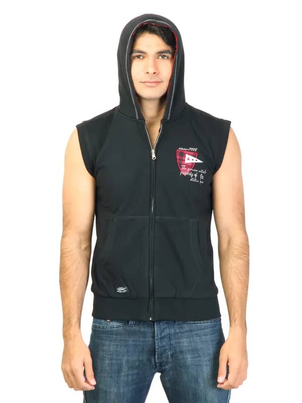 Status Quo Men Solid Black Sweatshirt