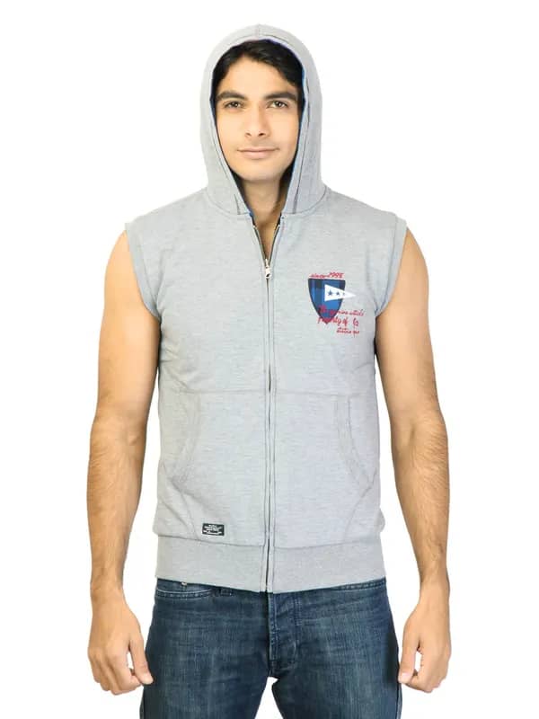 Status Quo Men Solid Grey Sweatshirt