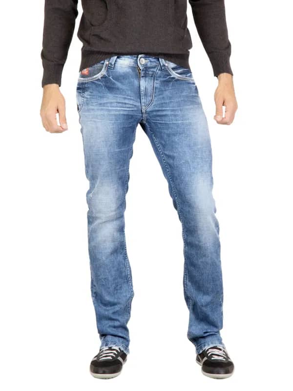 Spykar Men Washed Blue Jeans