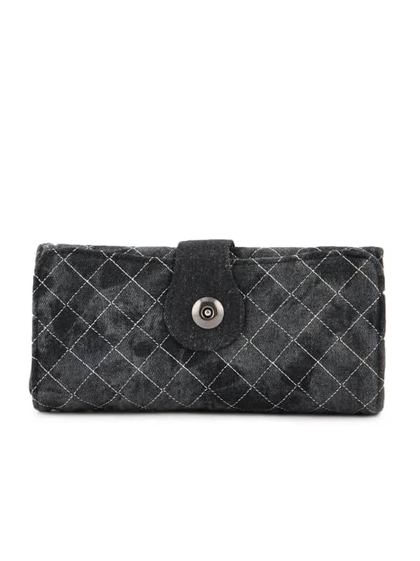 Lino Perros Women Denim Black Wallet
