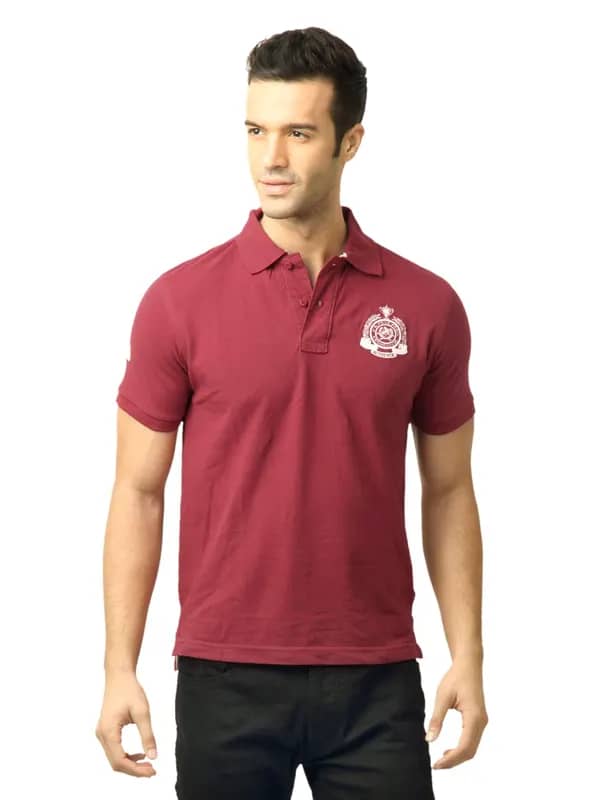 U.S. Polo Assn. Men Solid Red Polo Tshirt
