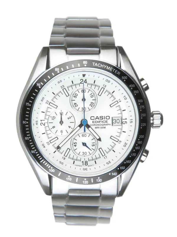 CASIO Edifice Men Silver-Toned Analogue Watch ED141