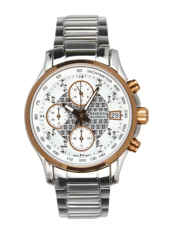 CASIO Sheen Women White Dial Chronograph Watch SX007 SHN-5016D-7ADR