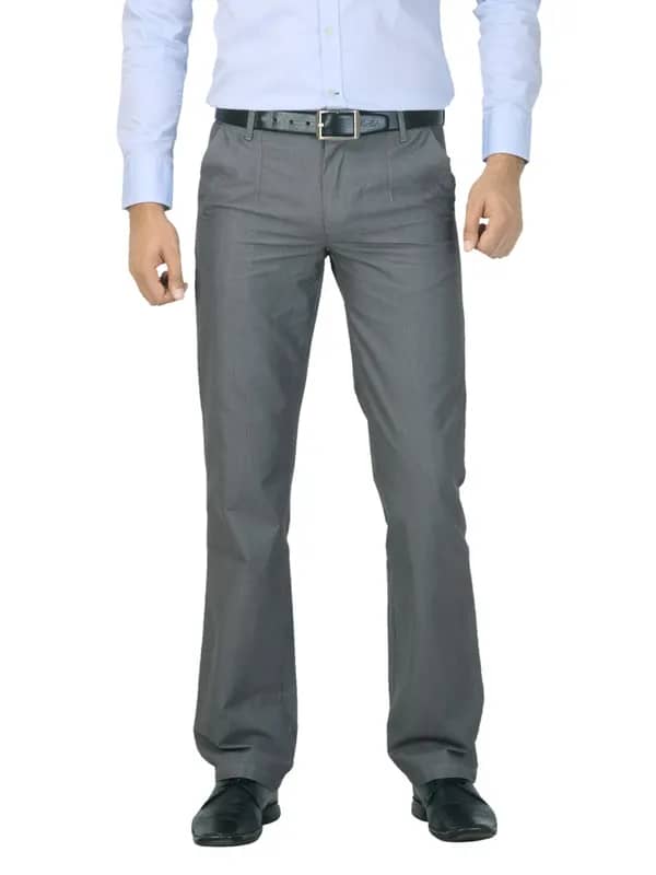 Mark Taylor Men Solid Grey Trouser