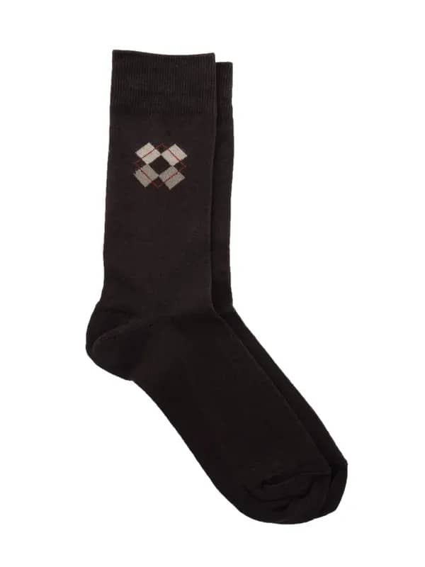 Reid & Taylor Men Solid Brown Socks