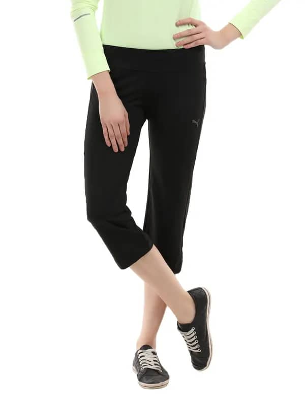 Puma Women Black Essential Skinny Capris