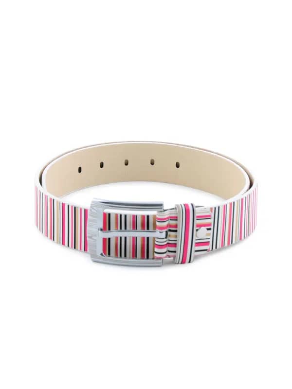 Lino Perros Women Stripes Pink Belt