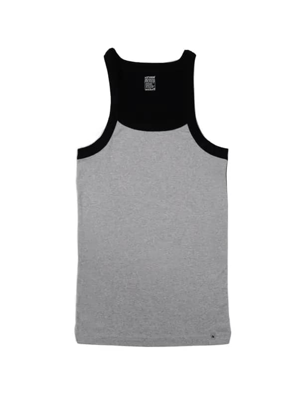 Crusoe Men Square Neck Tee Grey Melange Innerwear Vest
