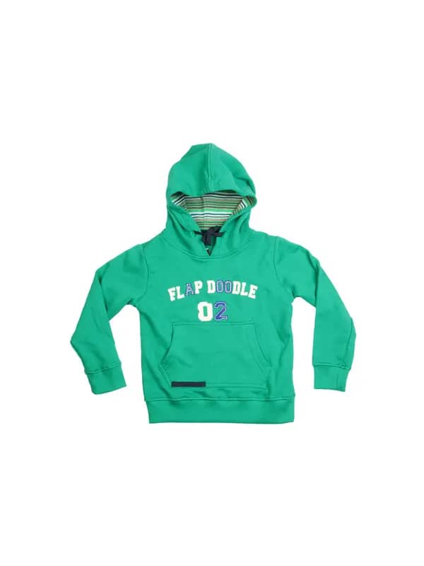 Doodle Kids-Boys Flap 02 Green Sweatshirt