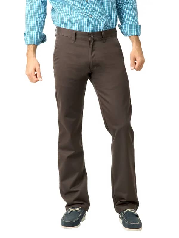 Highlander Men Solid Brown Trouser