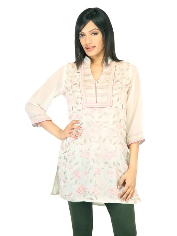 Aneri Women Sufi Cream Kurta