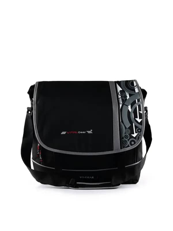 Vital Gear Unisex Black Messenger Bag