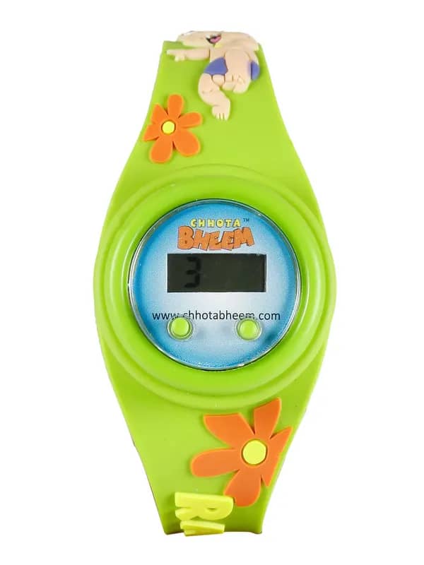 Chhota Bheem Kids-Boys Green Digital Pop Watch