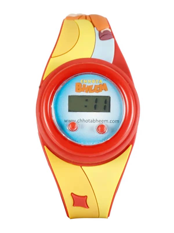 Chhota Bheem kids-Boys Red Digital Pop Watch