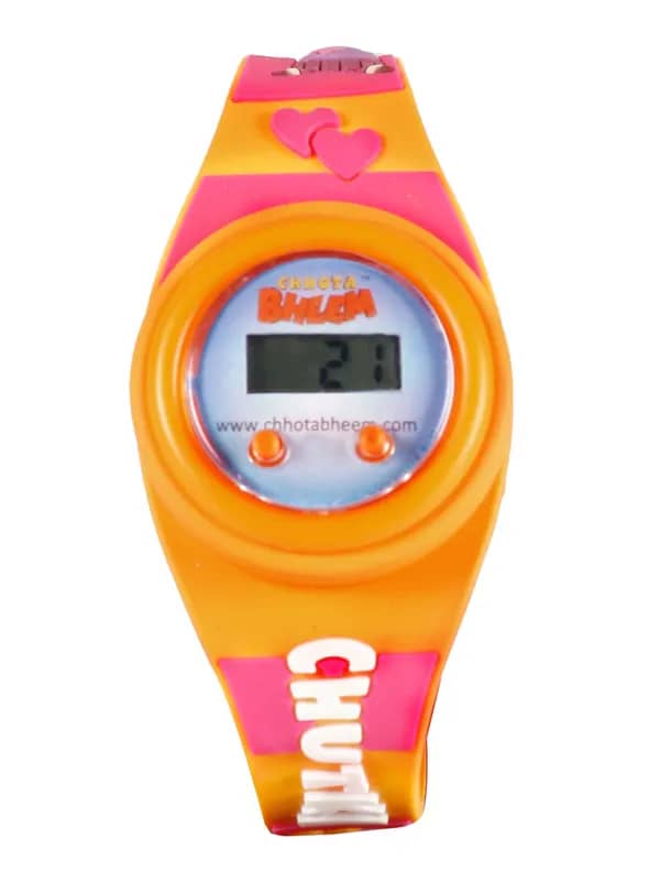 Chhota Bheem Chutki Kids-Girls Orange Digital Watch