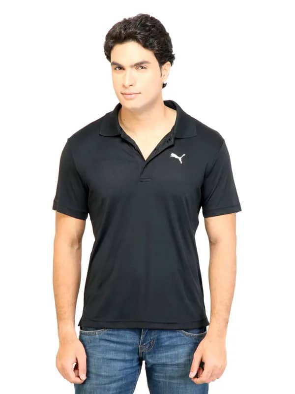 Puma Men Team Essential Polo Black Tshirts
