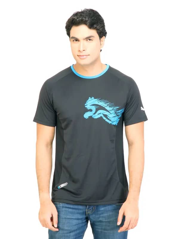 Puma Men V.11 Cat Black Tshirts