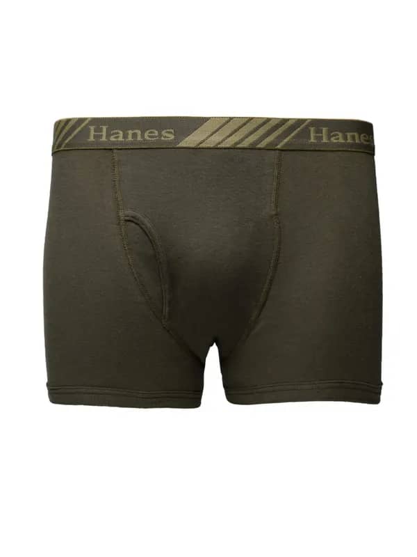 Hanes Men Grey Retro Boxer Trunks