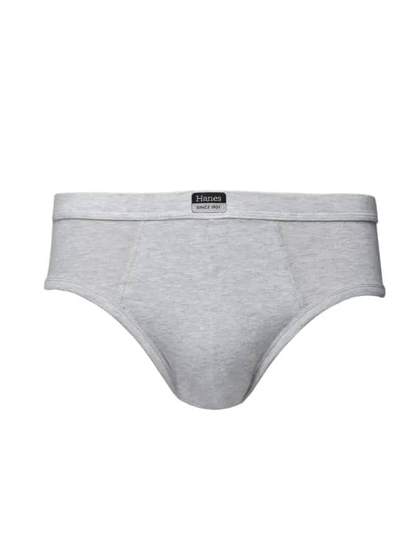 Hanes Men Grey Hip Duo Dry Cotton Stretch Hip Briefs